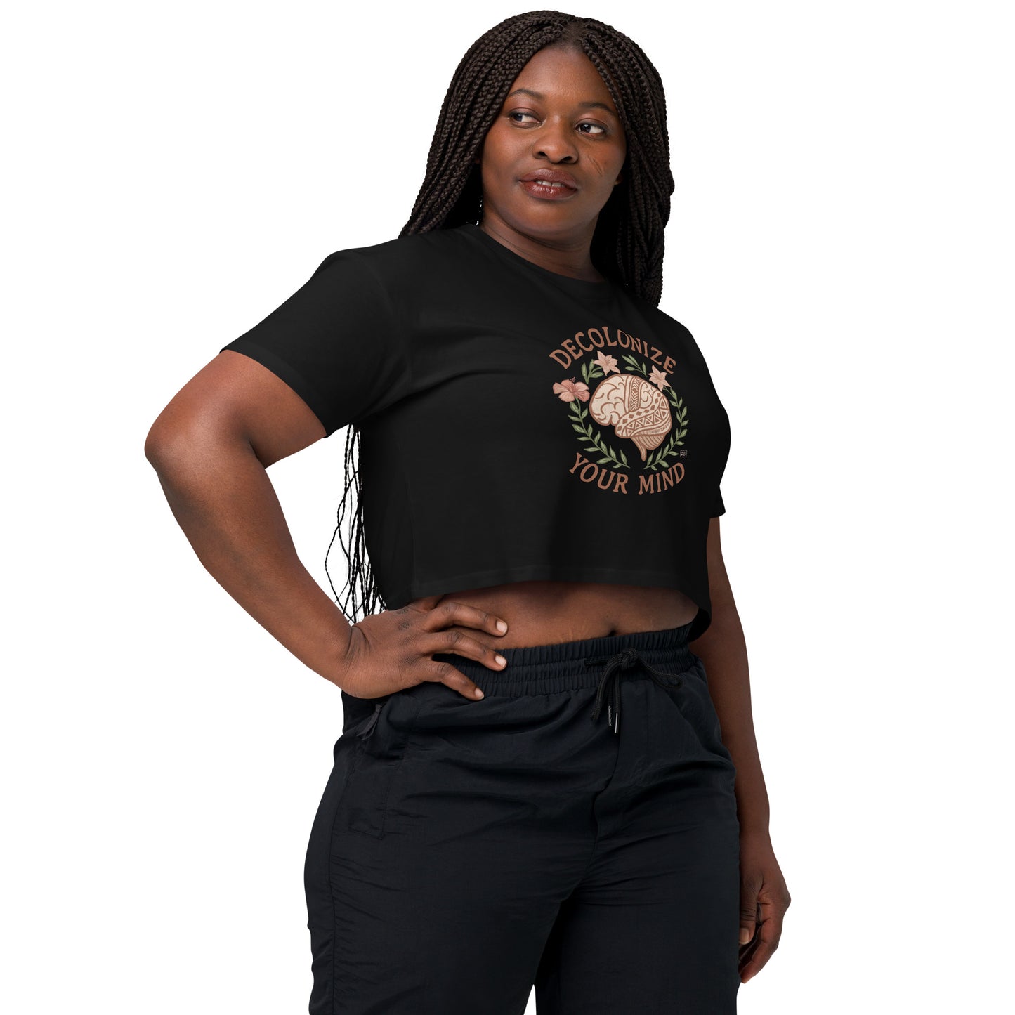T-shirt Crop Decolonize Your Mind (4 colours)