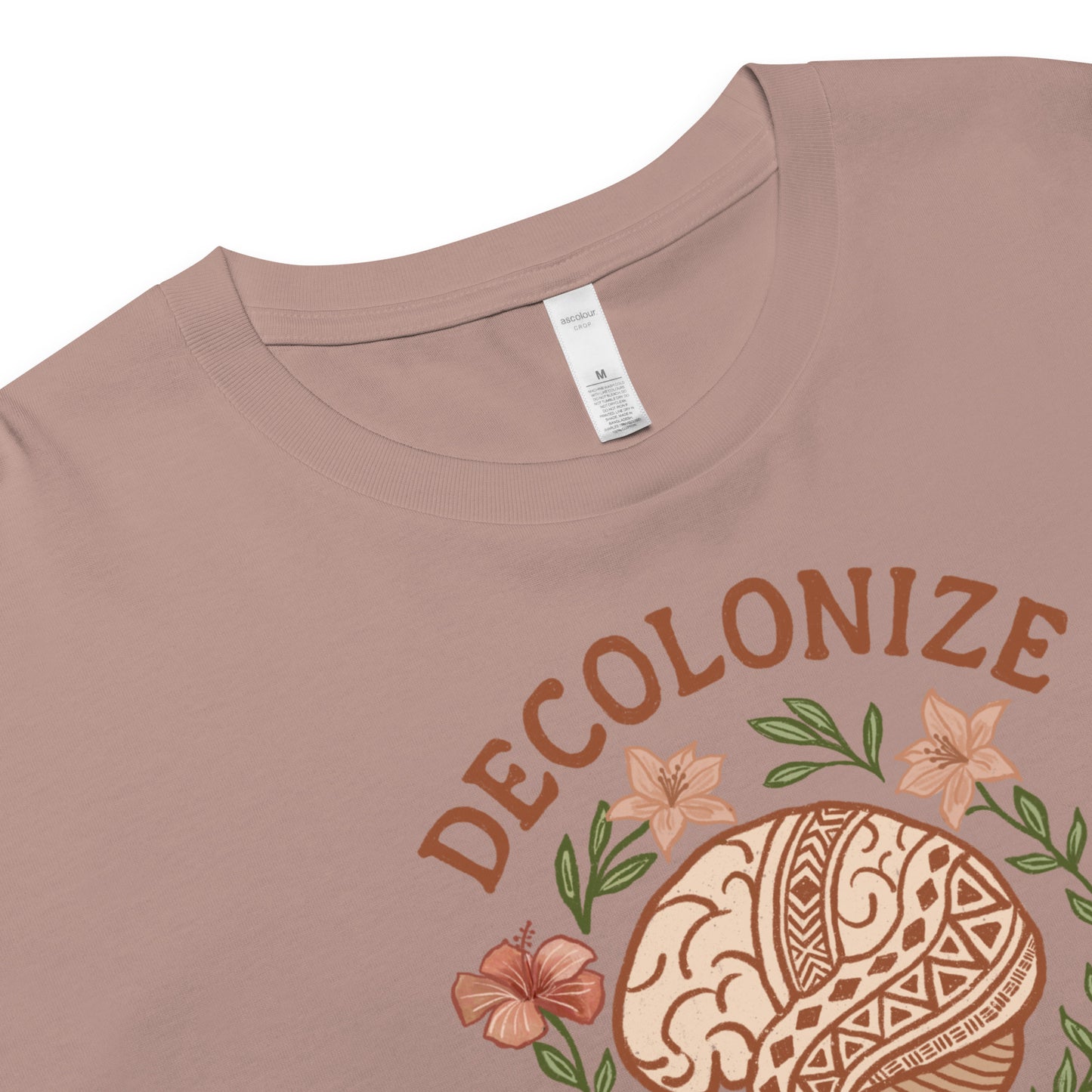 T-shirt Crop Decolonize Your Mind (4 colours)