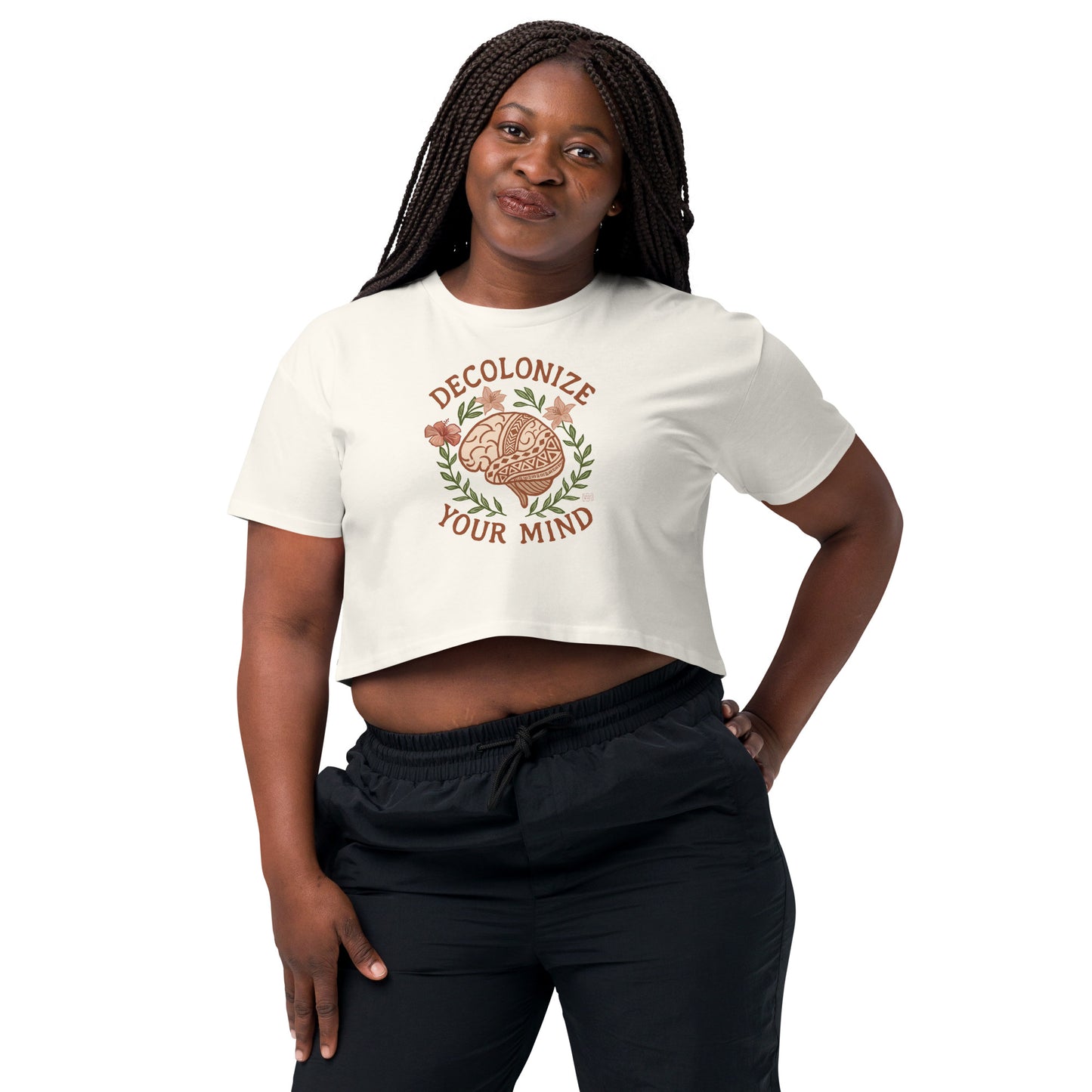 T-shirt Crop Decolonize Your Mind (4 colours)