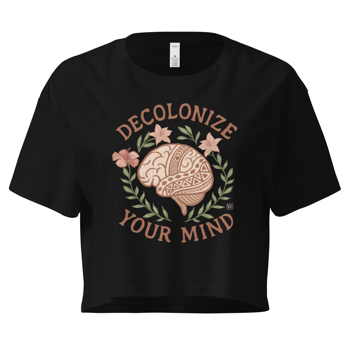 T-shirt Crop Decolonize Your Mind (4 colours)
