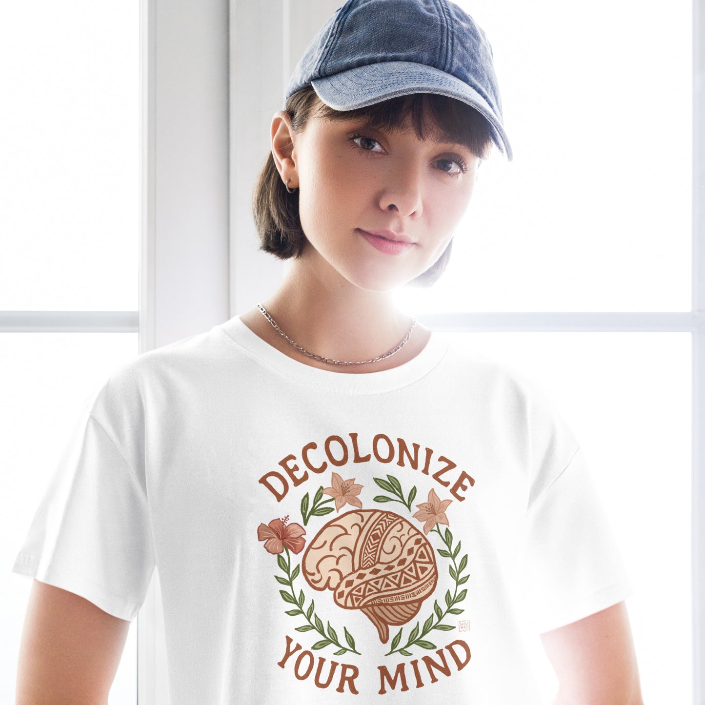 T-shirt Crop Decolonize Your Mind (4 colours)