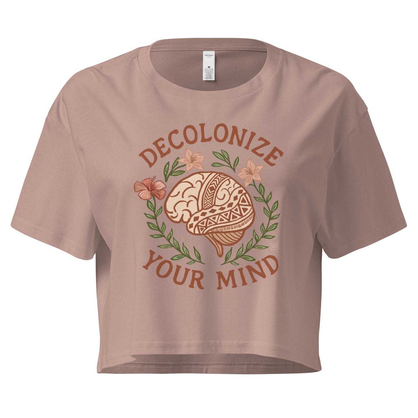T-shirt Crop Decolonize Your Mind (4 colours)