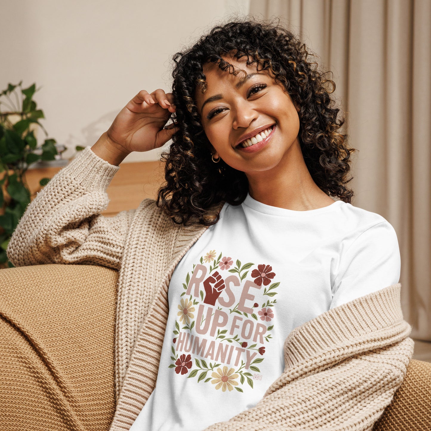 T-shirt Rise Up for Humanity relaxed fit - 4 colours