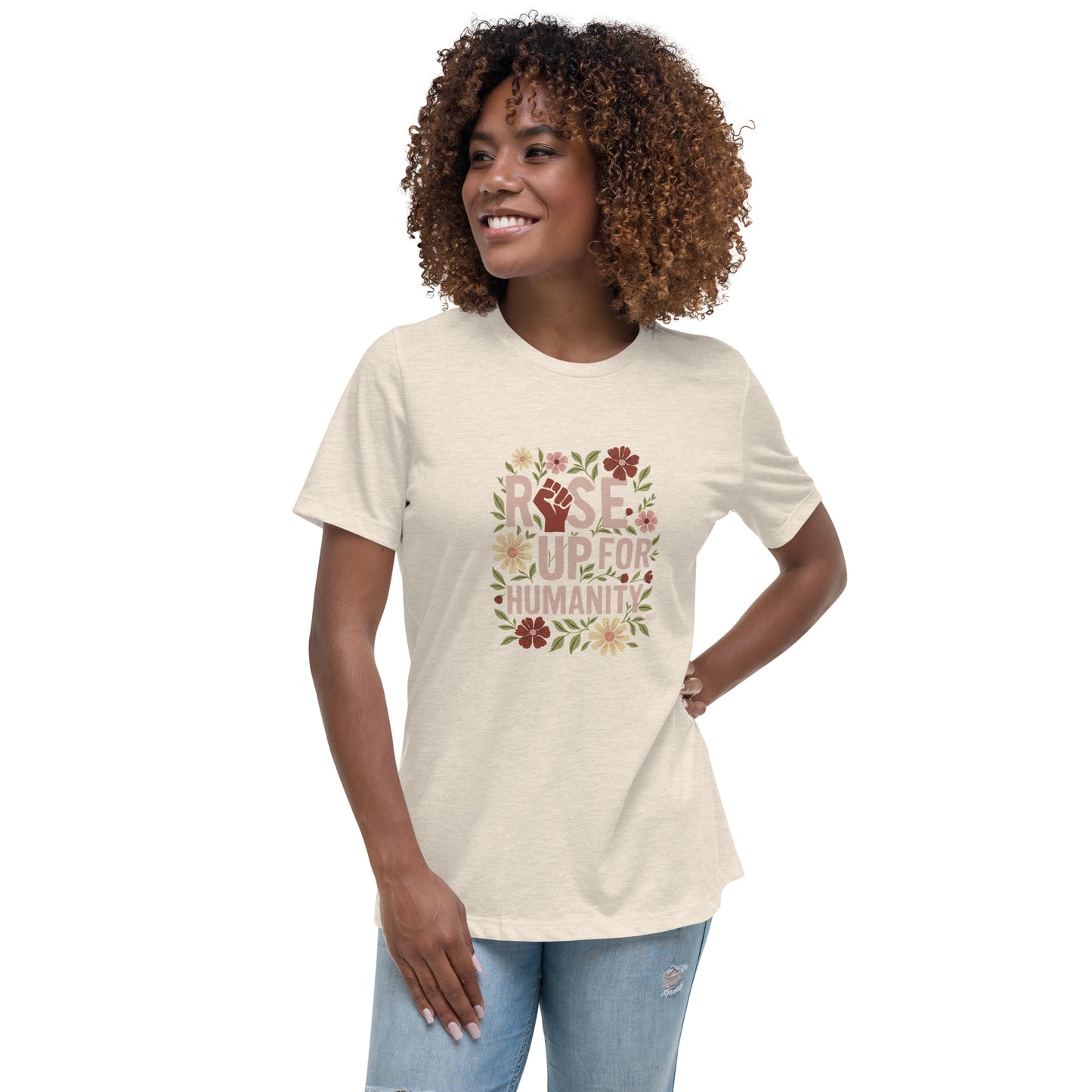 T-shirt Rise Up for Humanity relaxed fit - 4 colours