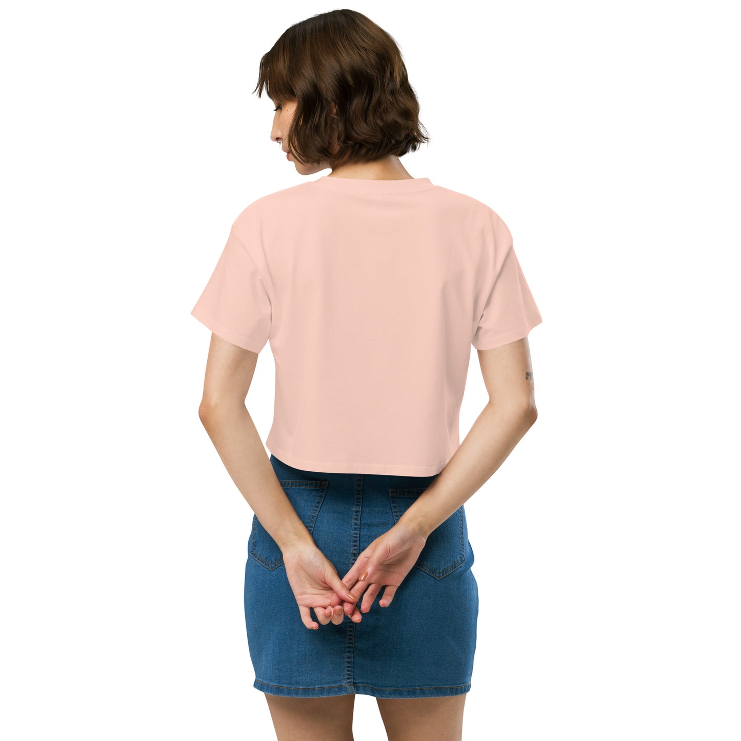 Freedom for All Crop Top Ecru Pale Pink
