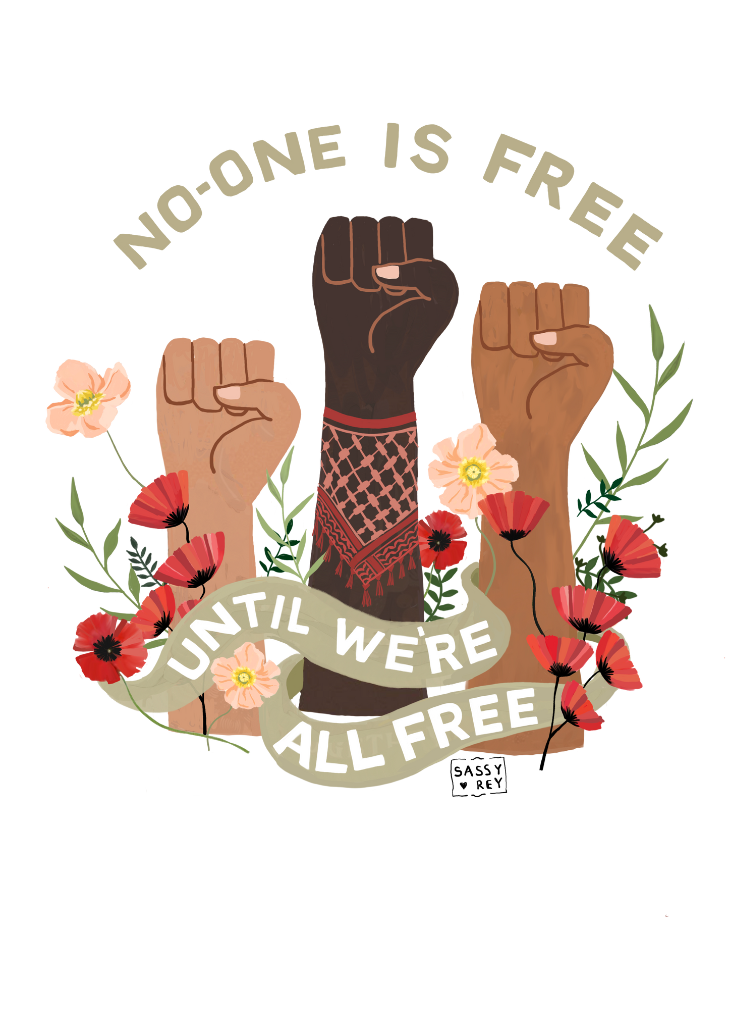 T-shirt Crop Freedom for All Crop Hazy Pink