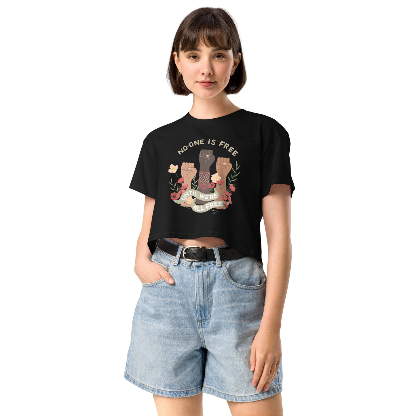 Freedom For All Crop Top Black