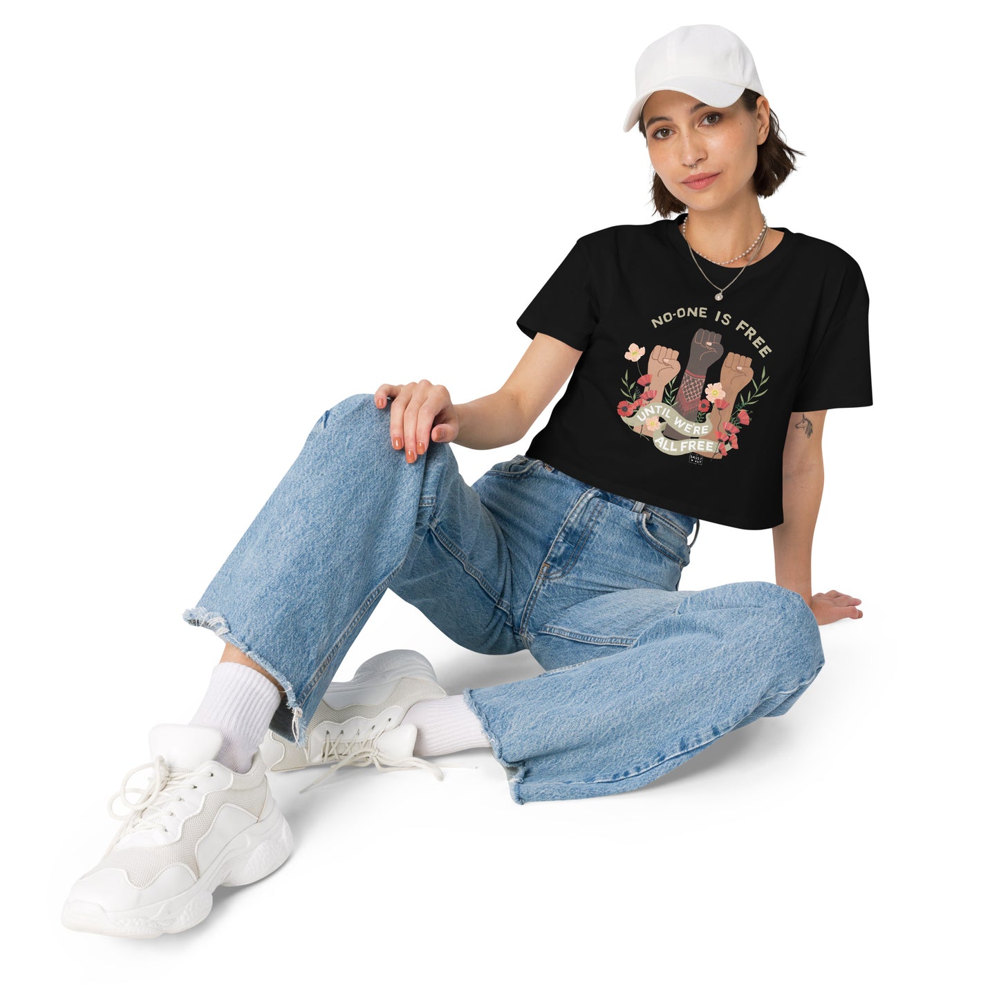 Freedom For All Crop Top Black