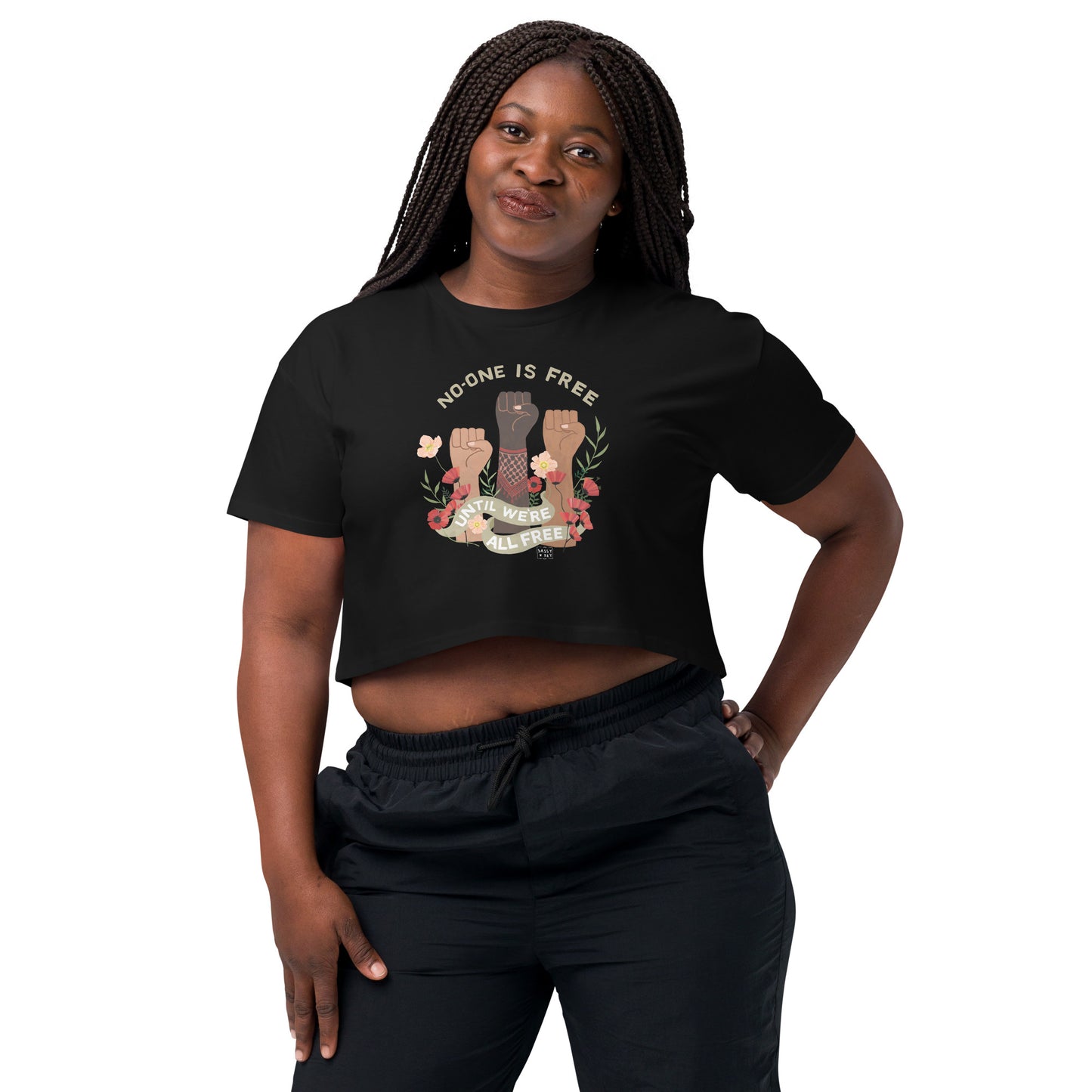Freedom For All Crop Top Black
