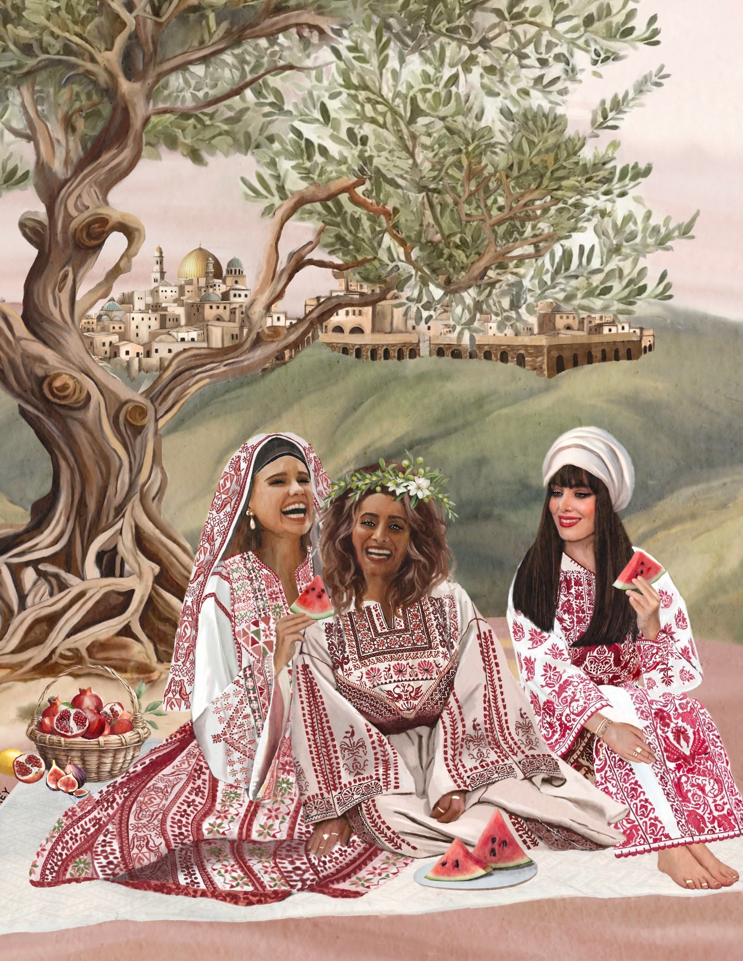 Artwork "Tatreez Sisters: Threads of Heritage"