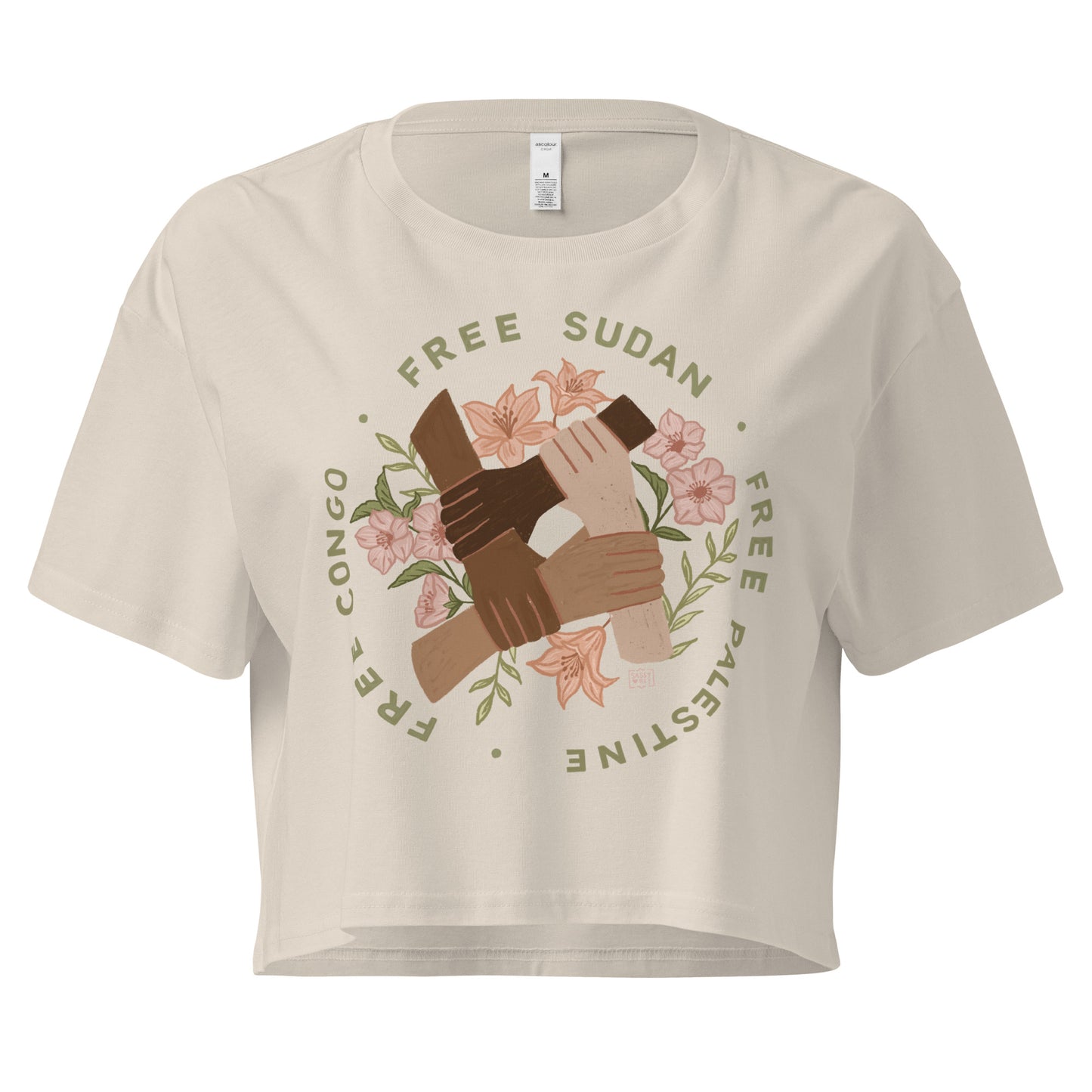 Liberation and Solidarity Crop T shirt (4 colours)