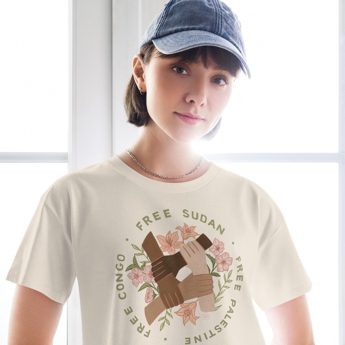 Liberation and Solidarity Crop T shirt (4 colours)