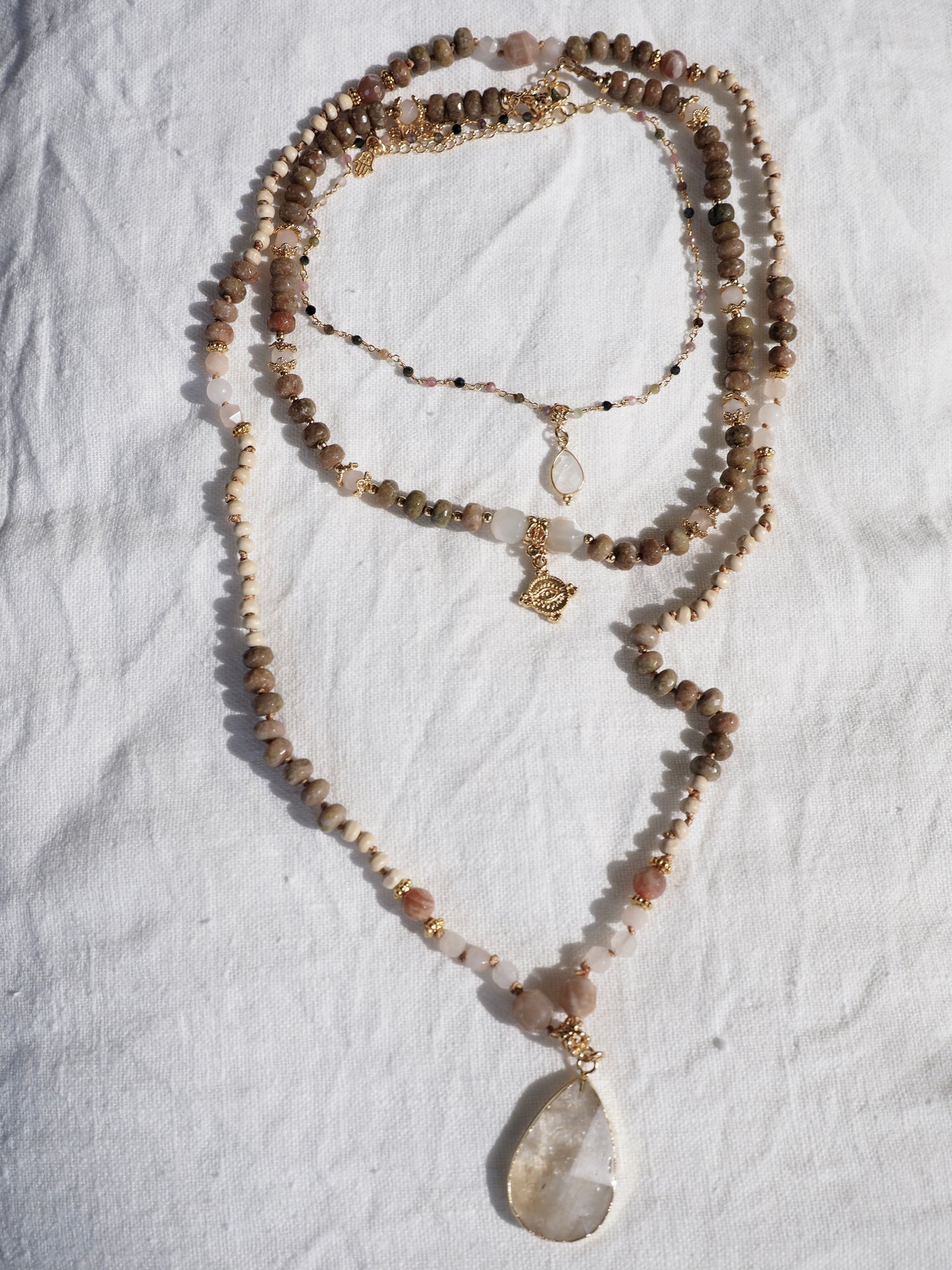 Jewellery Golden Light Mala necklace (citrine pendant)