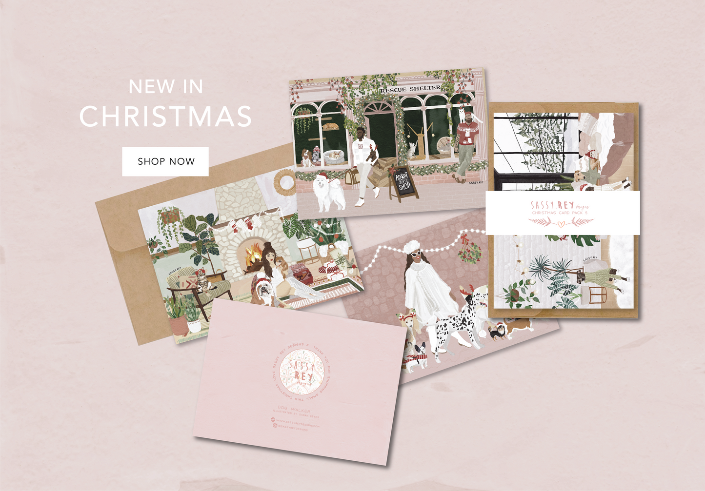 Christmas cards Pack of 5