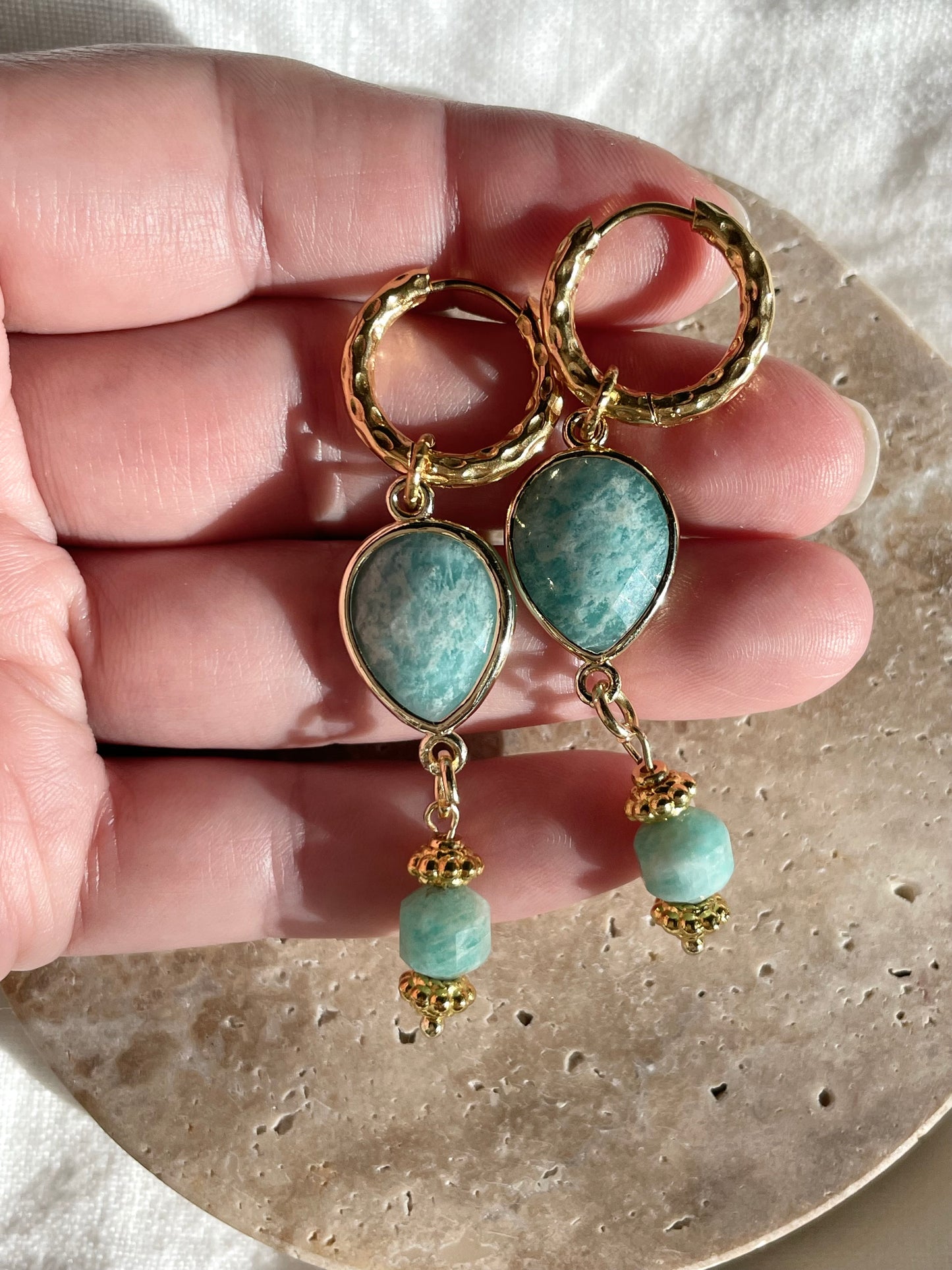 Jewellery Earrings - limited edition Amazonite drop earring