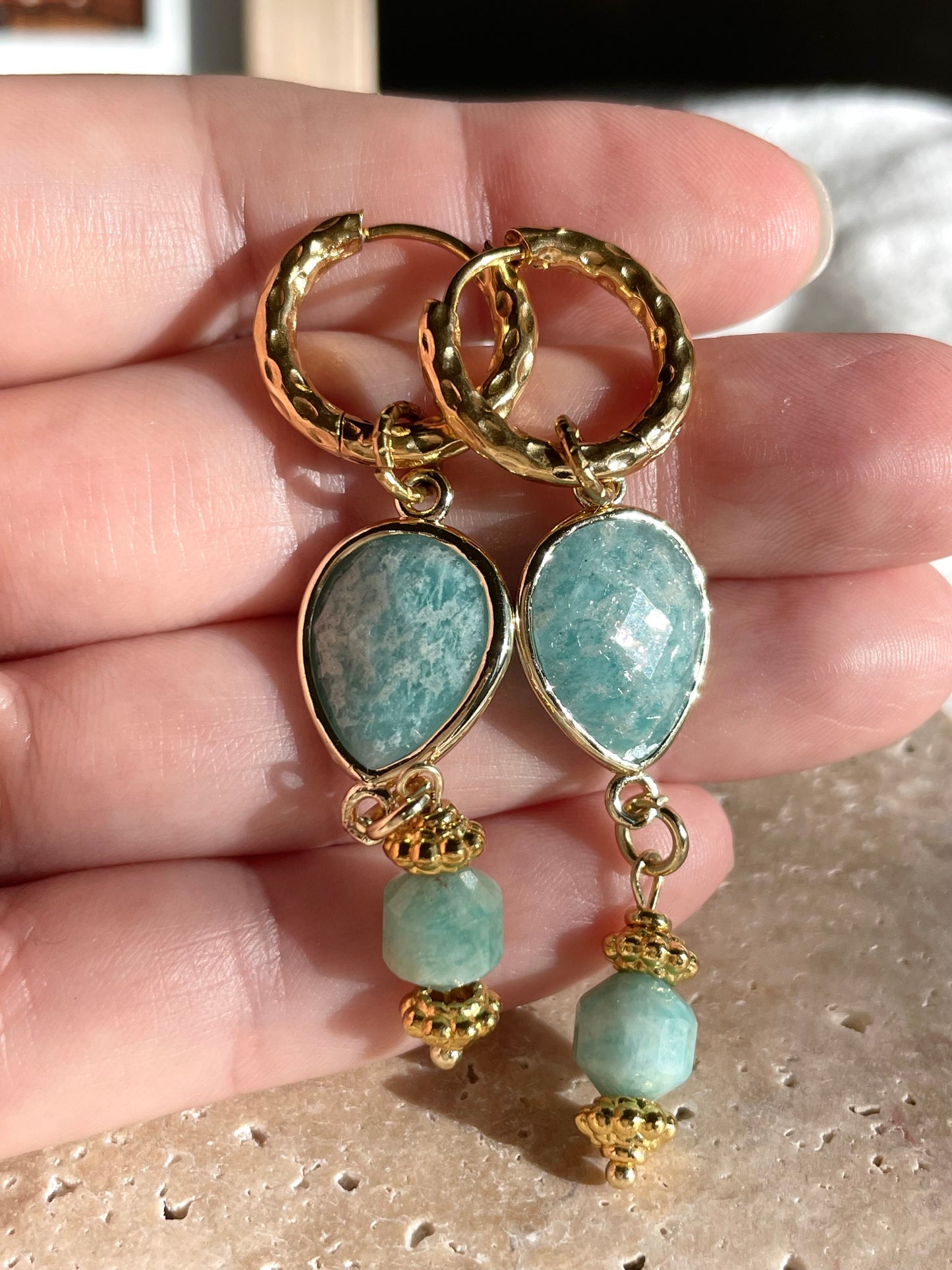 Jewellery Earrings - limited edition Amazonite drop earring