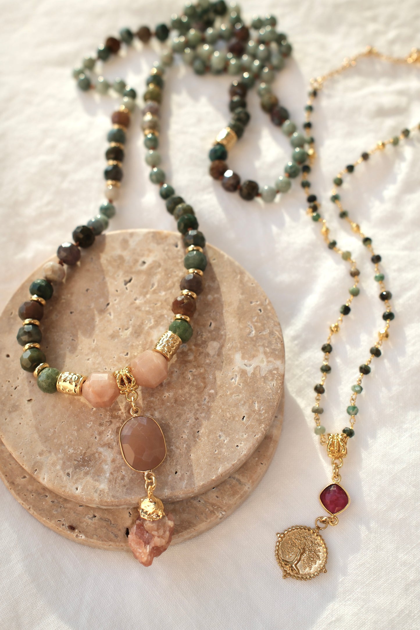 Jewellery Tree of Life emerald and ruby Necklace - Limited Edition