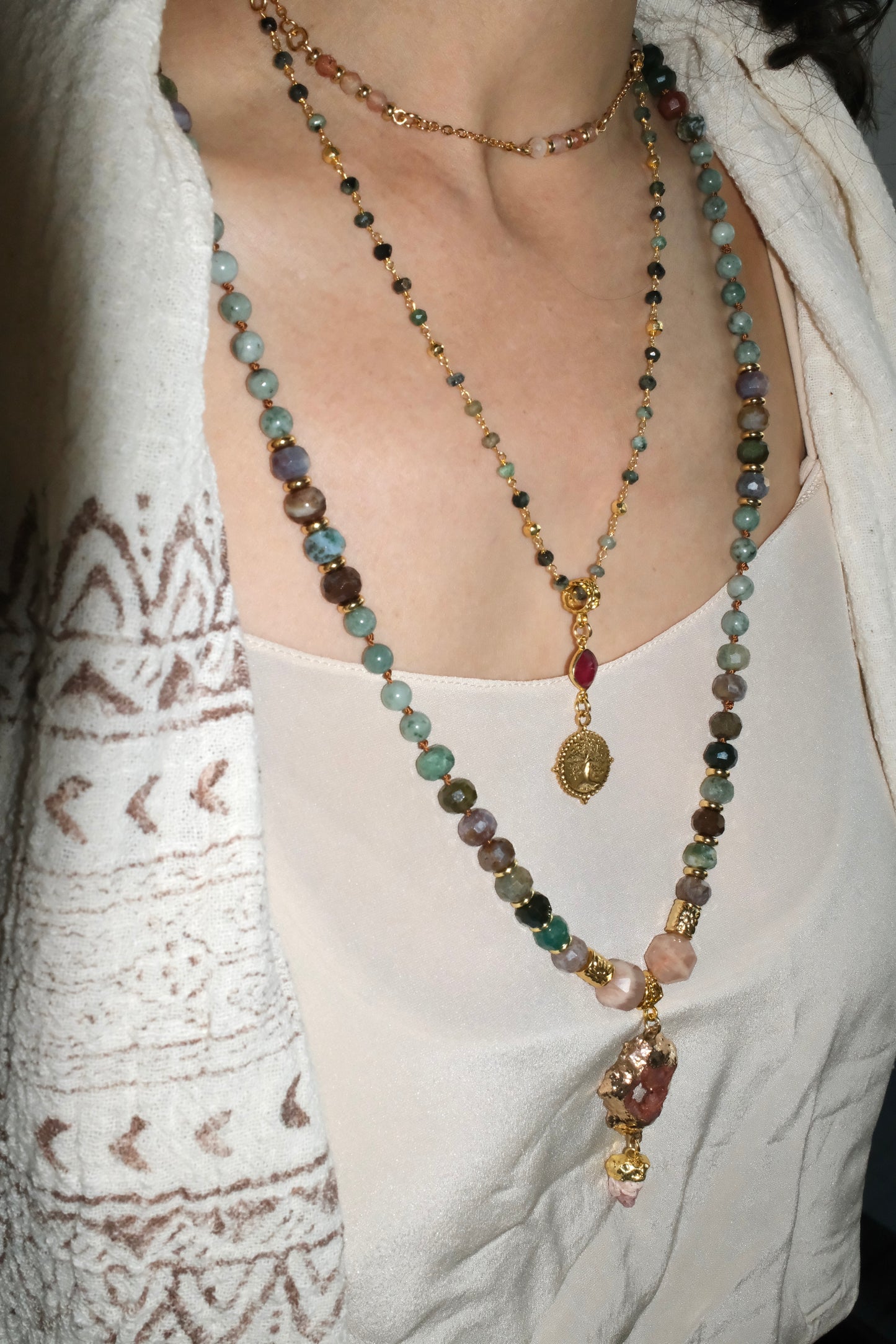 Jewellery Tree of Life emerald and ruby Necklace - Limited Edition