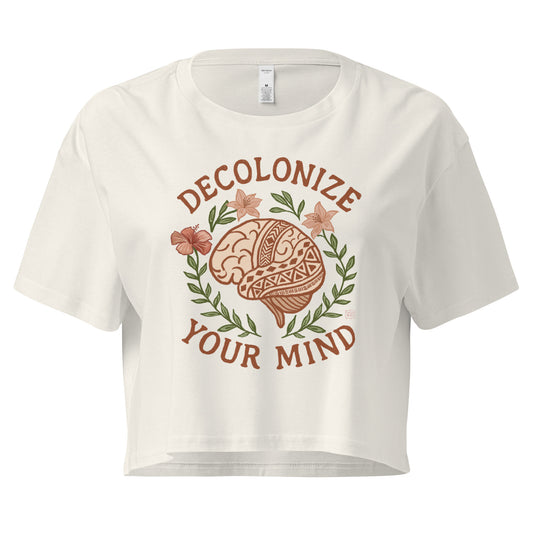T-shirt Crop Decolonize Your Mind (4 colours)