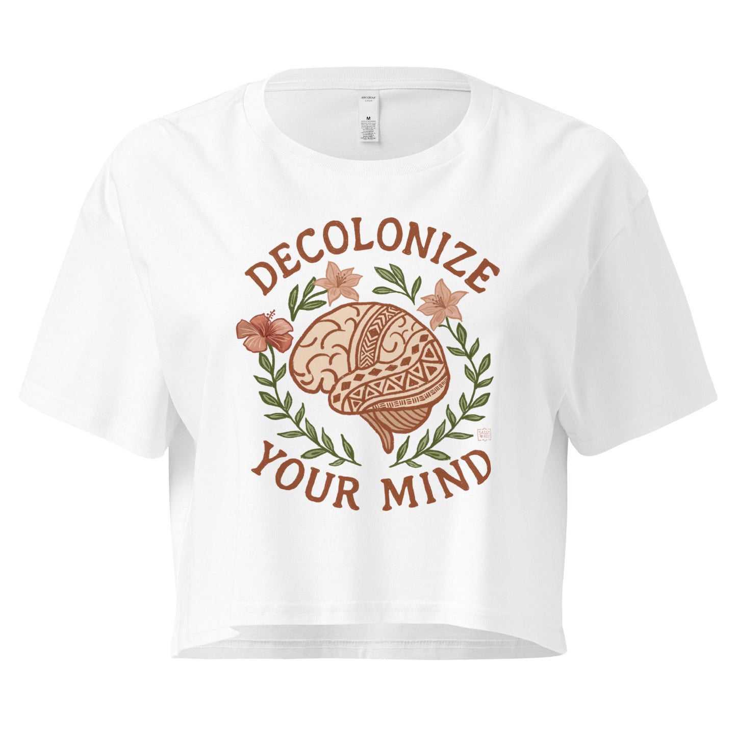 T-shirt Crop Decolonize Your Mind (4 colours)