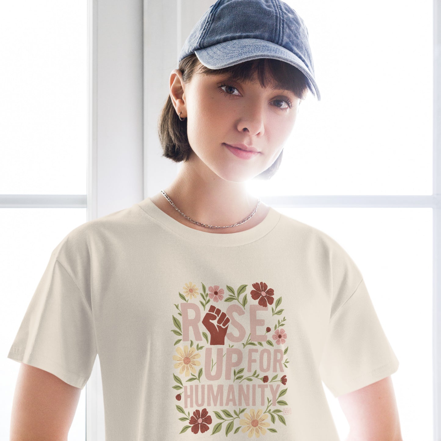 T-shirt Crop Rise Up For Humanity (4 colours)