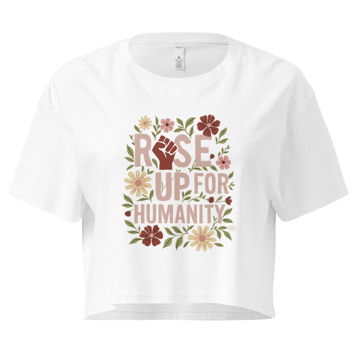T-shirt Crop Rise Up For Humanity (4 colours)