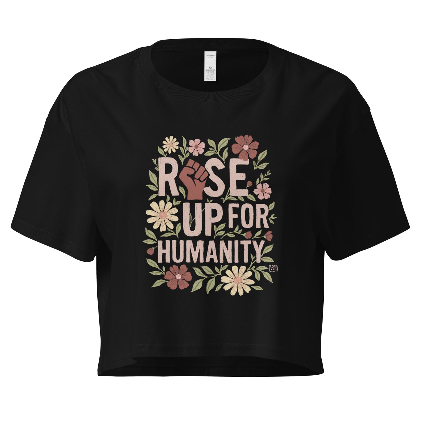 T-shirt Crop Rise Up For Humanity (4 colours)