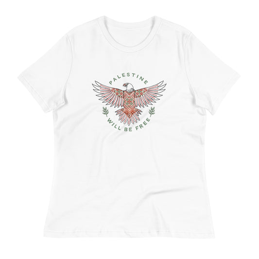 Palestine Will Be Free Tatreez T-shirt White