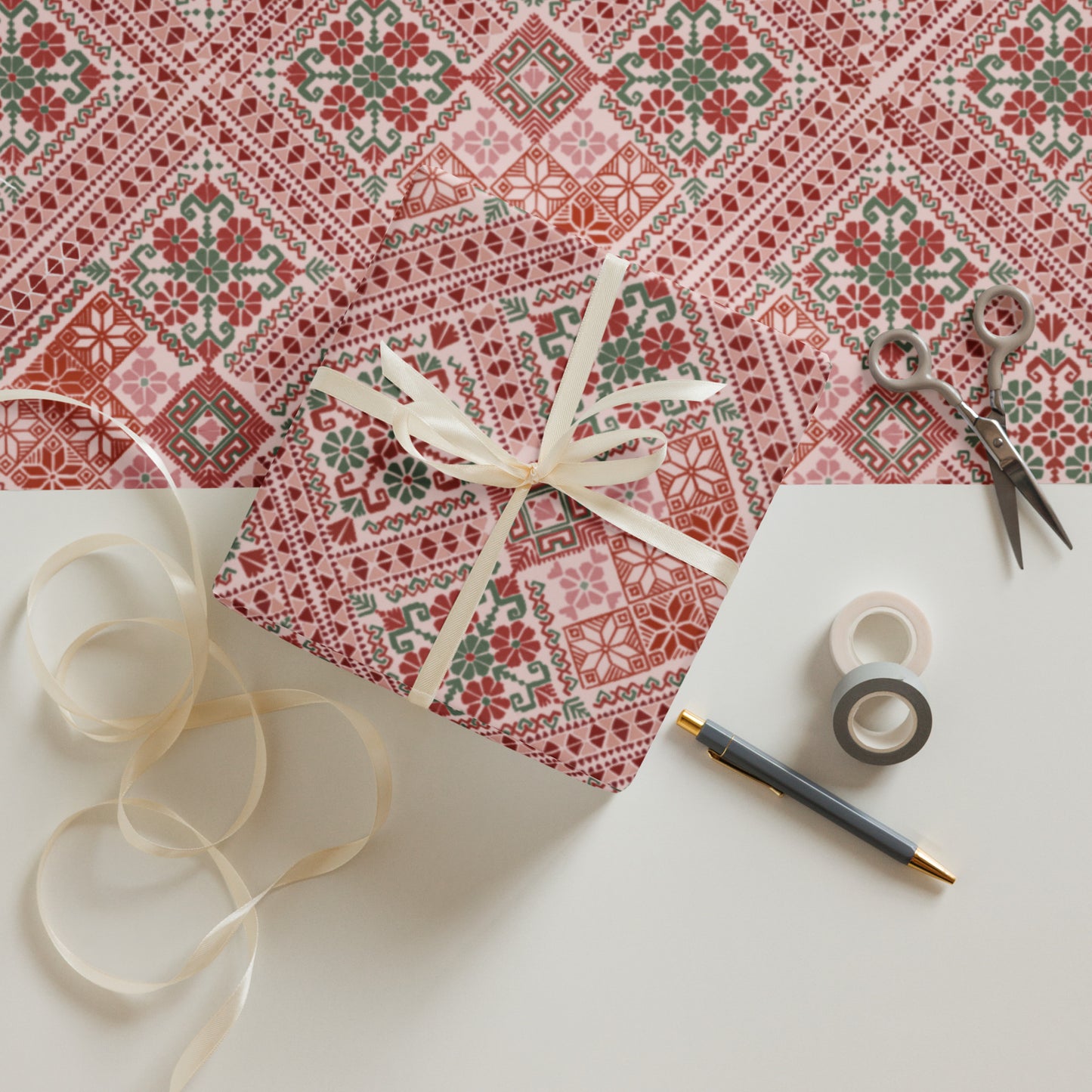 Wrapping Paper Tatreez print