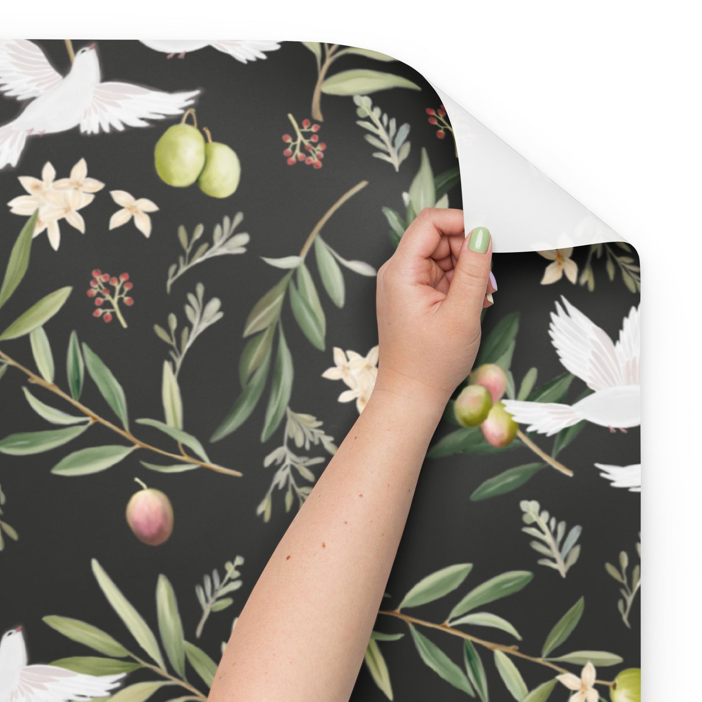 Wrapping Paper Olives and Doves