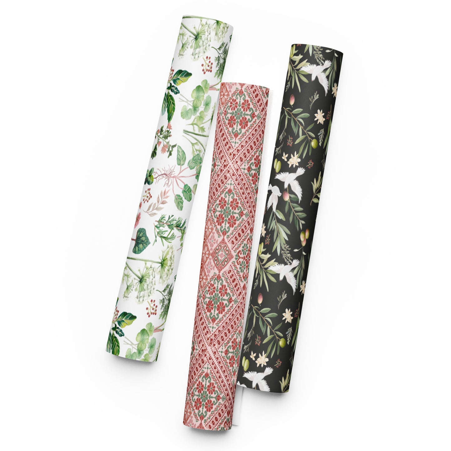 Wrapping Paper Olives and Doves