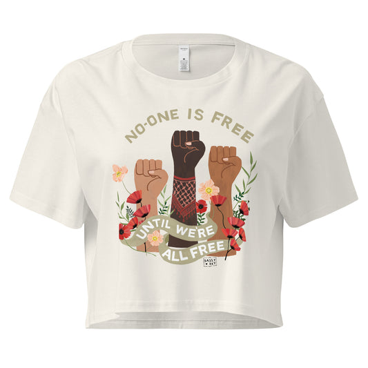 Freedom for All Crop Top Ecru
