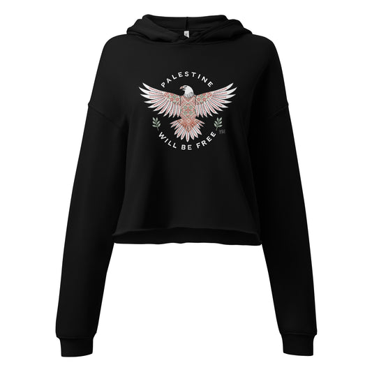 Crop Hoodie Black / Green / Pink Palestine will be free