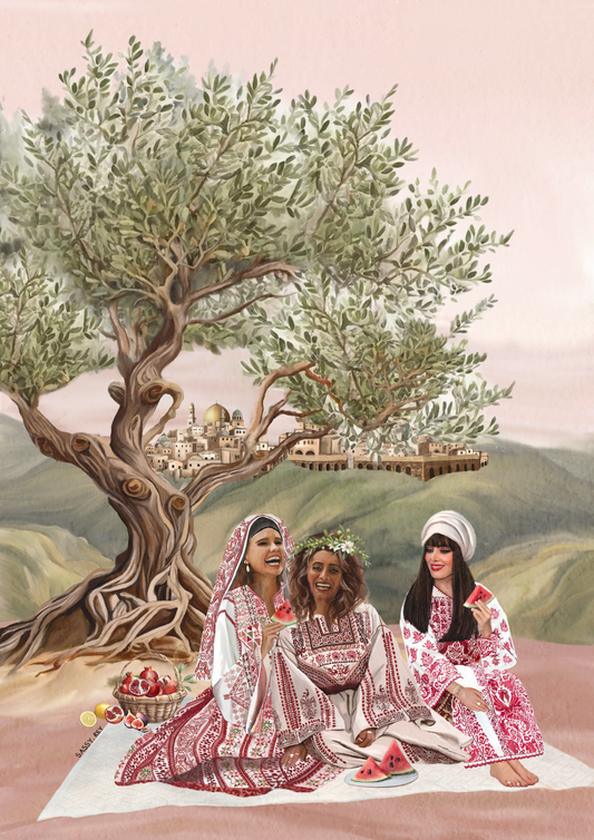 Artwork "Tatreez Sisters: Threads of Heritage"