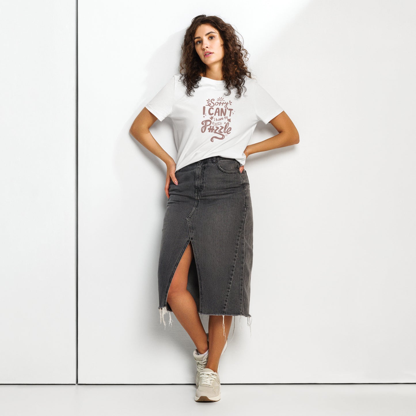 Puzzle T shirt long style “Sorry I can’t I have to do a puzzle” - 2 colours
