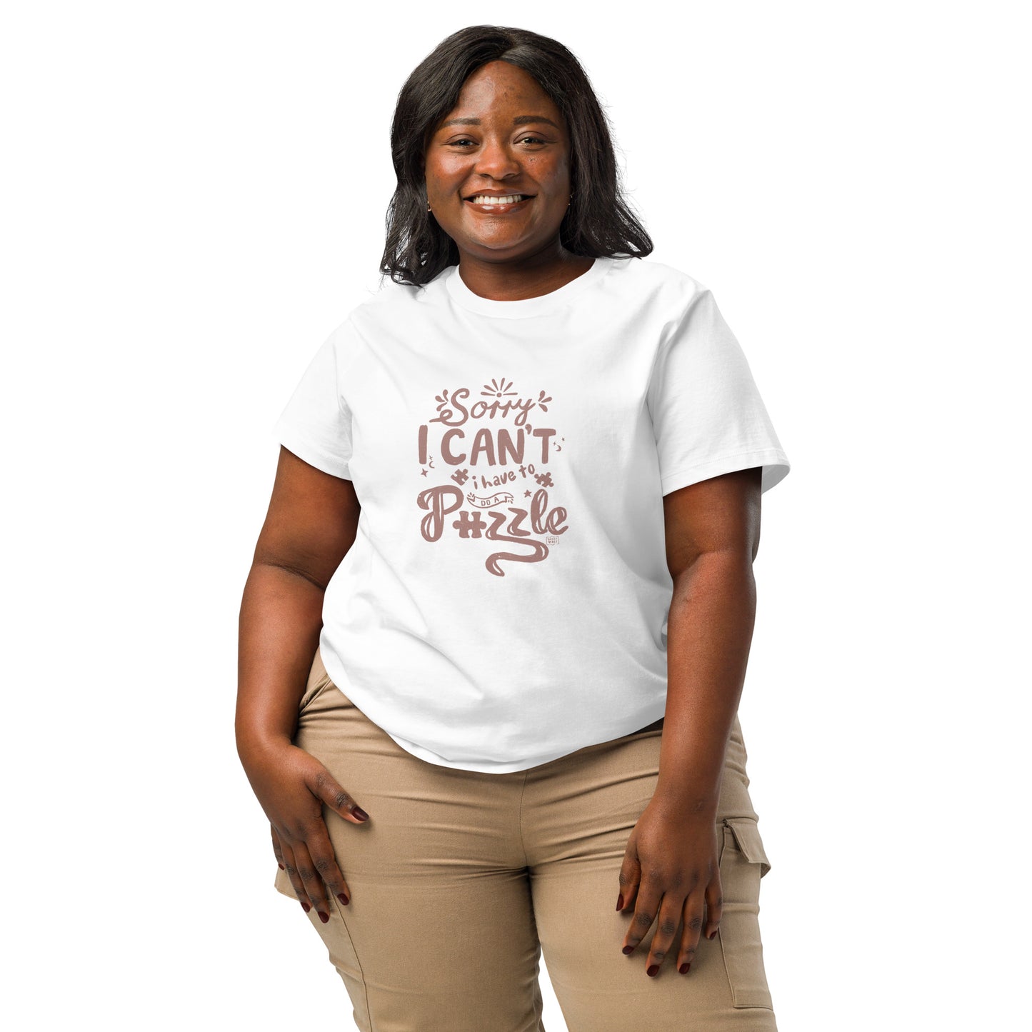 Puzzle T shirt long style “Sorry I can’t I have to do a puzzle” - 2 colours