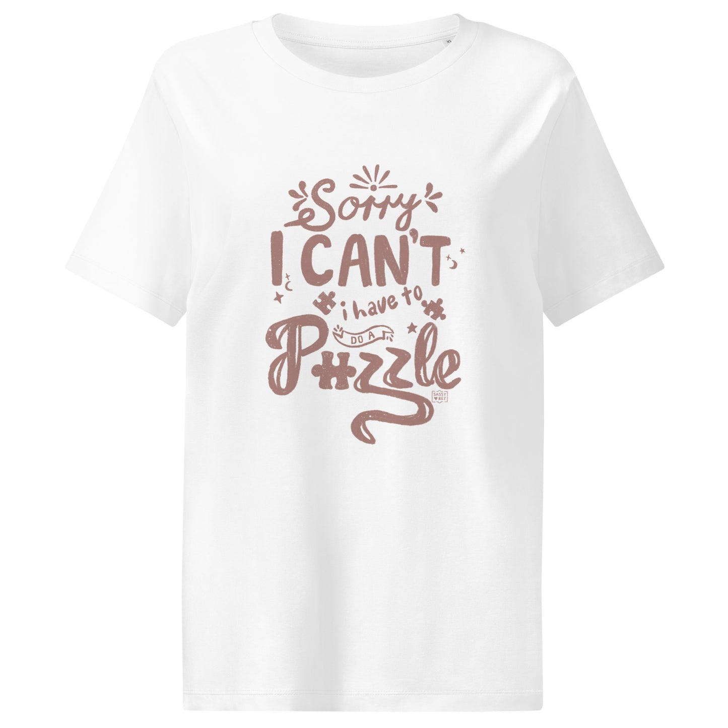 Puzzle T shirt long style “Sorry I can’t I have to do a puzzle” - 2 colours
