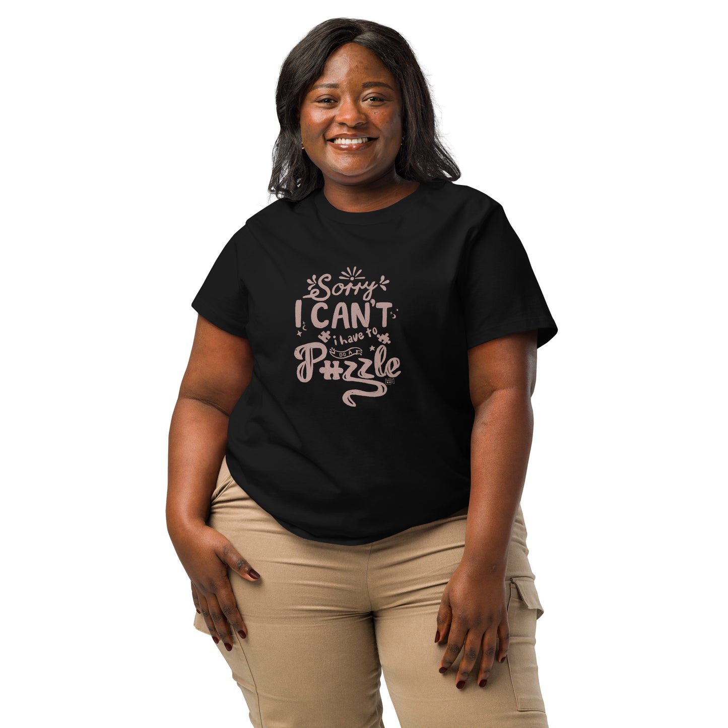 Puzzle T shirt long style “Sorry I can’t I have to do a puzzle” - 2 colours